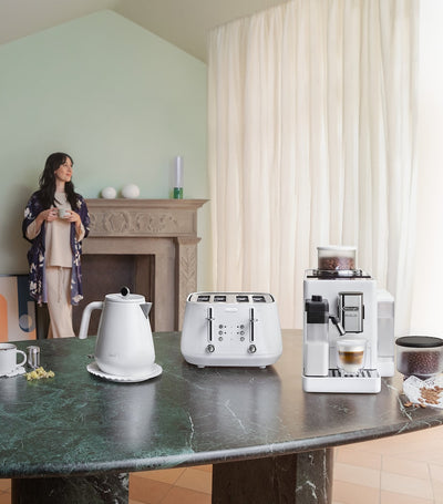 Four-Slot Toaster with Extra Lift Function and Compact Design