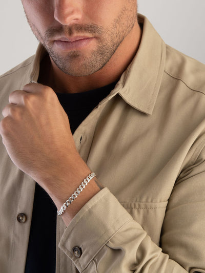 Sterling Silver Curb Bracelet 20cm