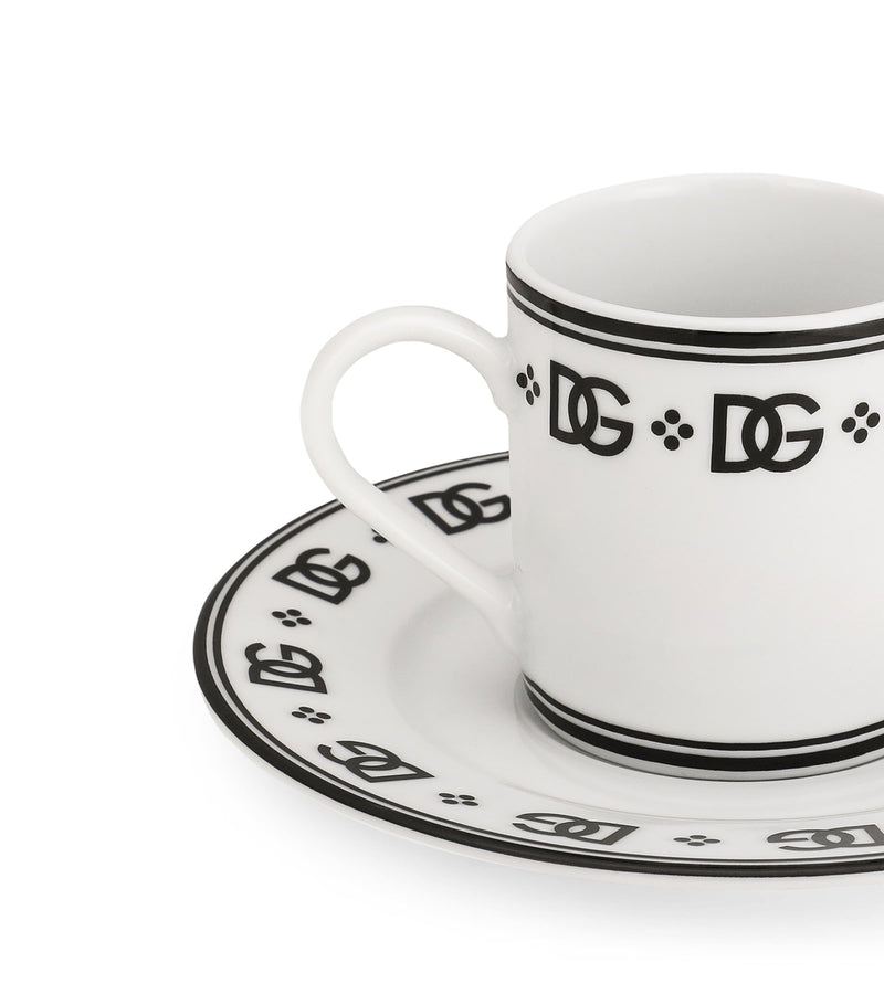 Dolce&Gabbana DG Logo porcelain coffee cup and saucer set - British product
