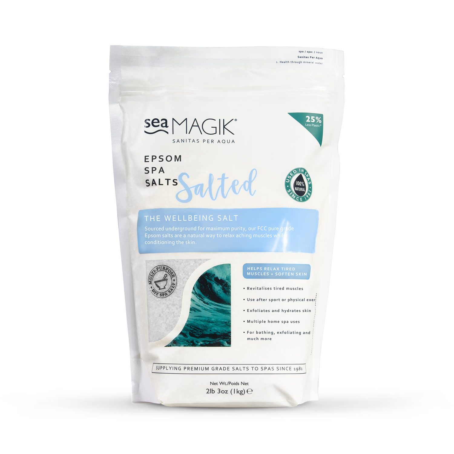 Sea Magik Mineral Epsom Spa Salts 1kg (British brand)