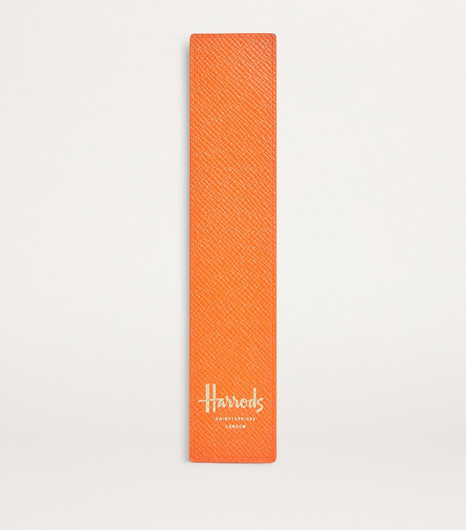 Harrods leather bookmark with embossed logo, UK version