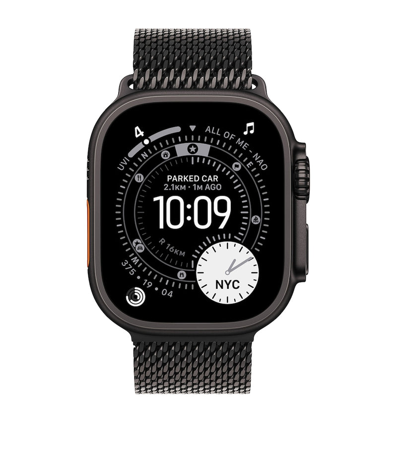 Apple Apple Watch Ultra 3 - Black with Titanium Milanese Loop, 49mm, Medium