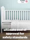 Silentnight Natural 100% Cotton Safe Nights Grey Star Cot Bed Duvet Set