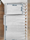 Silentnight Natural 100% Cotton Safe Nights Grey Star Cot Bed Duvet Set