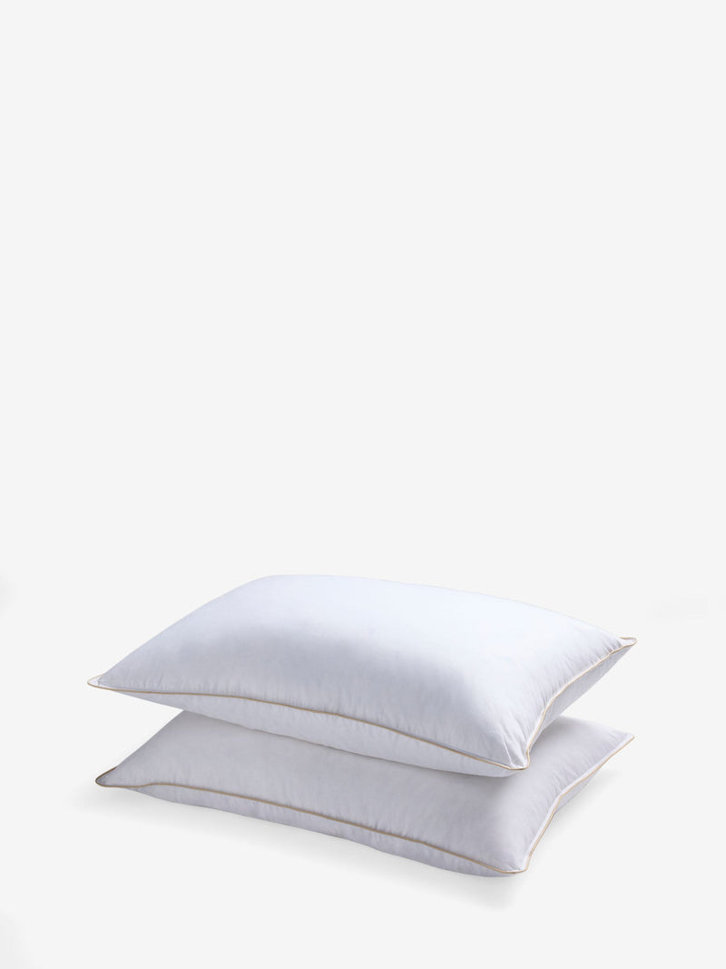 Super firm goose feather down pillows 2 pack, imported from the UK