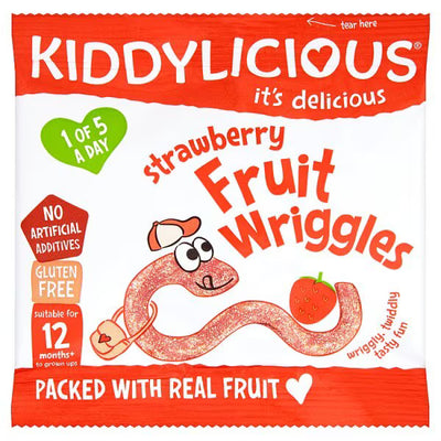 Kiddylicous Strawberry Wriggles Fruit Snack Baby Food 12g