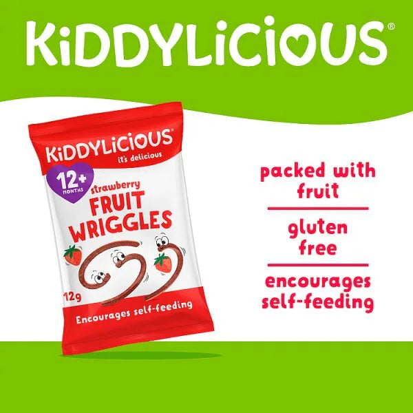 Kiddylicous strawberry fruit snack 12g, UK version