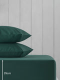 Green dark deep fitted bed sheet, UK version