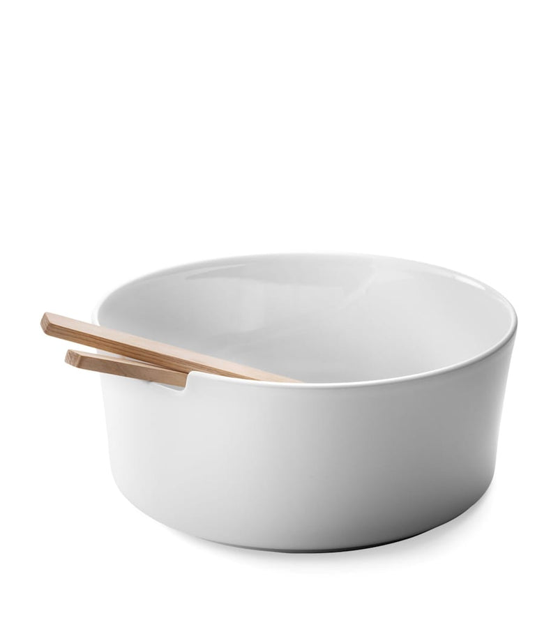 LSA International Porcelain Collective salad bowl and servers 26cm, UK version