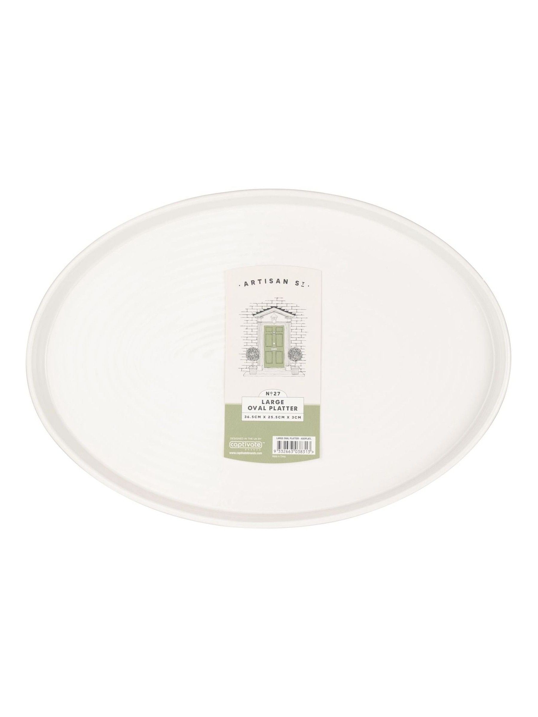 Artisan Street white large oval platter - British product