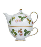 Wedgwood Wild Strawberry teapot and cup set (British brand)