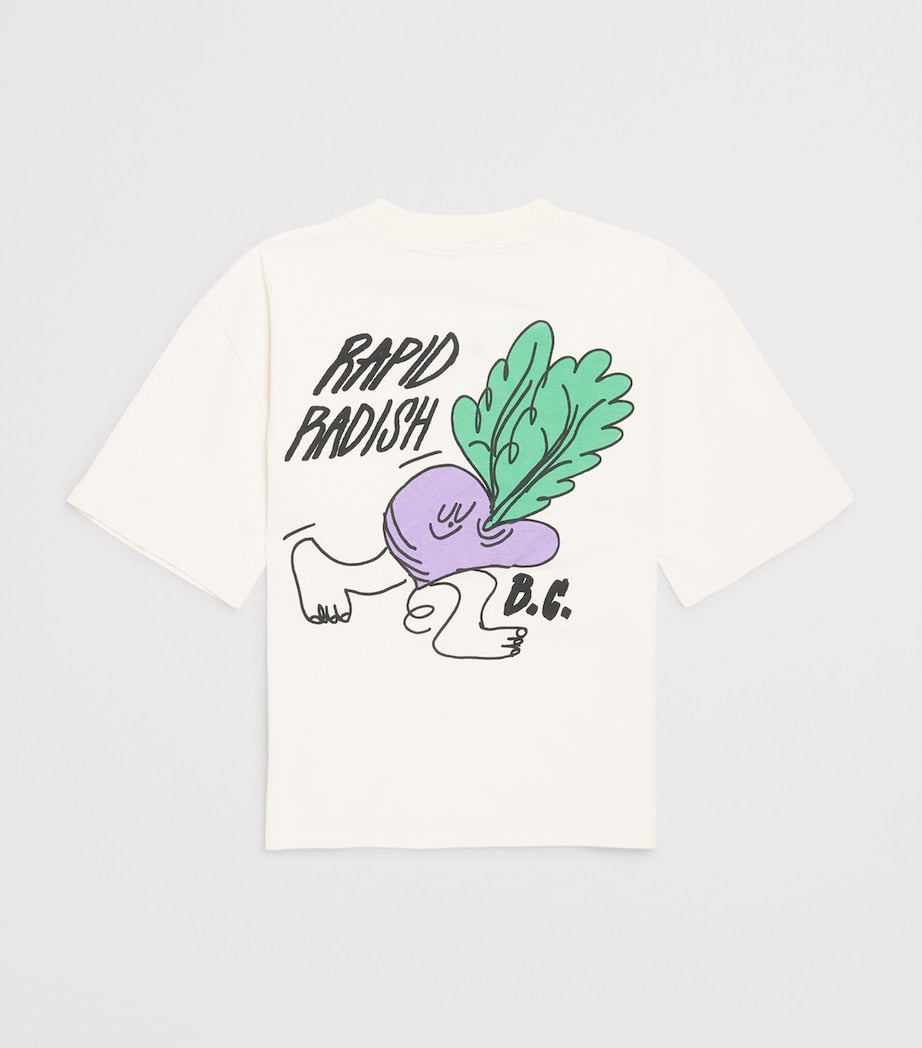 Bobo Choses organic cotton Rapid Radish T-shirt for ages 6-7 years - British product