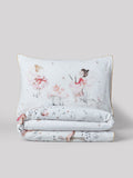 White Fairy Forest printed polycotton duvet cover and pillowcase set (British brand)