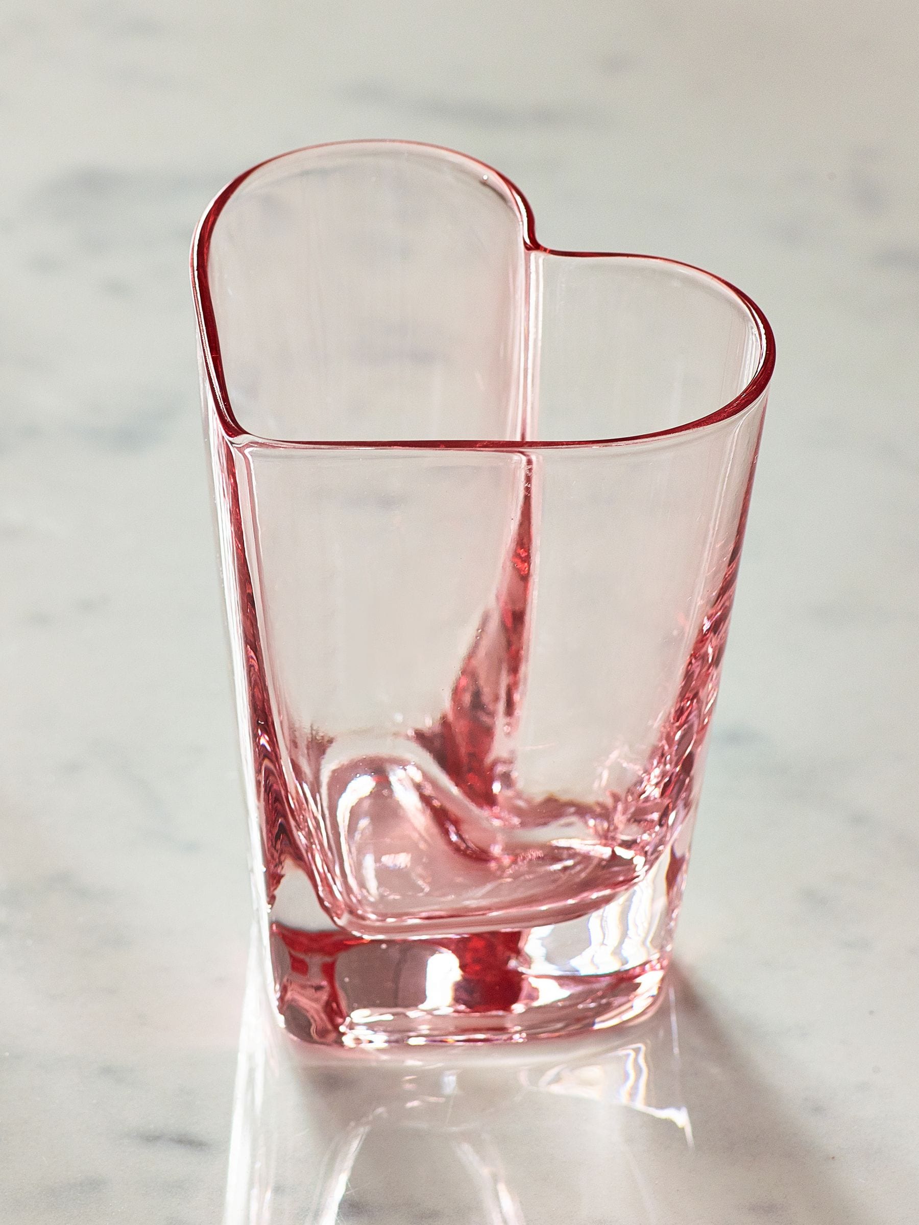 Pink heart tumbler glasses set of 2 (British brand)