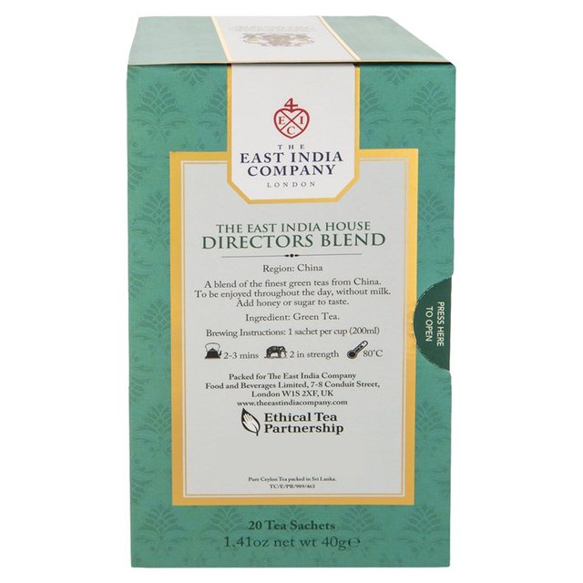 The East India Company Directors Green Tea Blend Sachets   20 per pack GOODS M&S   