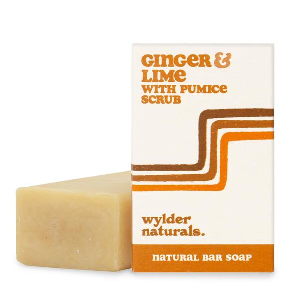 Wylder Naturals ginger lime soap bar 120g (British brand)