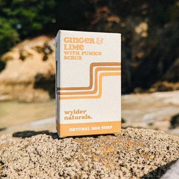 Wylder Naturals ginger lime soap bar 120g (British brand)