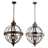 Feiss Adams 4 light pendant chandelier in 2 finishes - British product