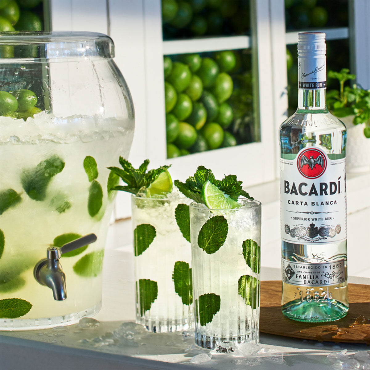 Bacardi white rum 1L - British product