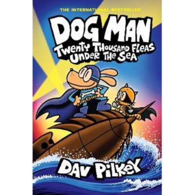 Dav Pilkey Dog Man 11 Twenty Thousand Fleas Under the Sea Paperback Storybook
