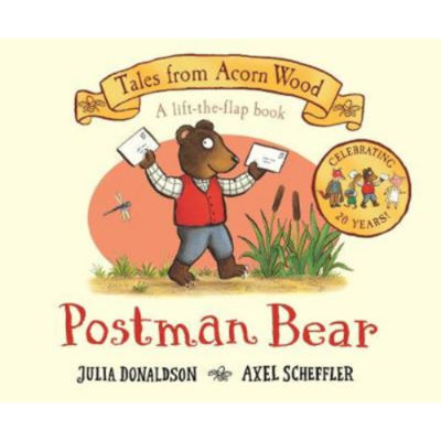Julia Donaldson Postman Bear 20th Anniversary Edition lift-the-flap book, UK version