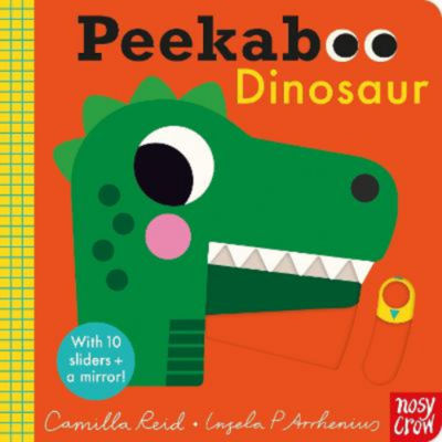 Nosy Crow Peekaboo Dinosaur board book, imported from the UK