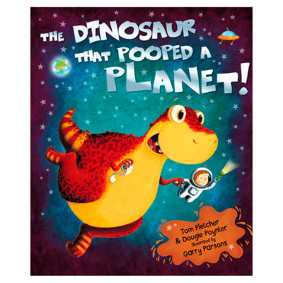 The Dinosaur That Pooped A Planet book cover - British product