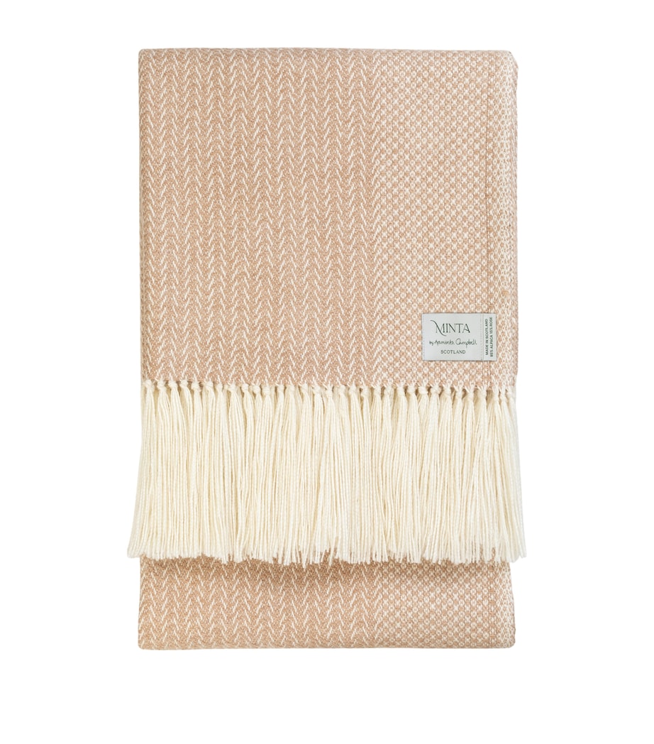 Araminta Campbell alpaca-blend Woodland Inkcap throw 150cm x 230cm - British product