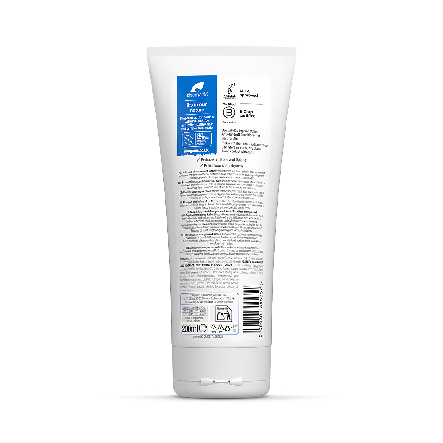 Dr Organic Coffee Anti-Dandruff Shampoo 200ml