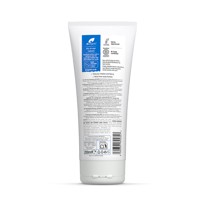 Dr Organic Coffee Anti-Dandruff Shampoo 200ml