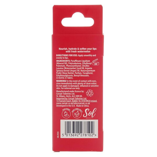 Sol Beauty Watermelon Lip Oil 3g (British brand)