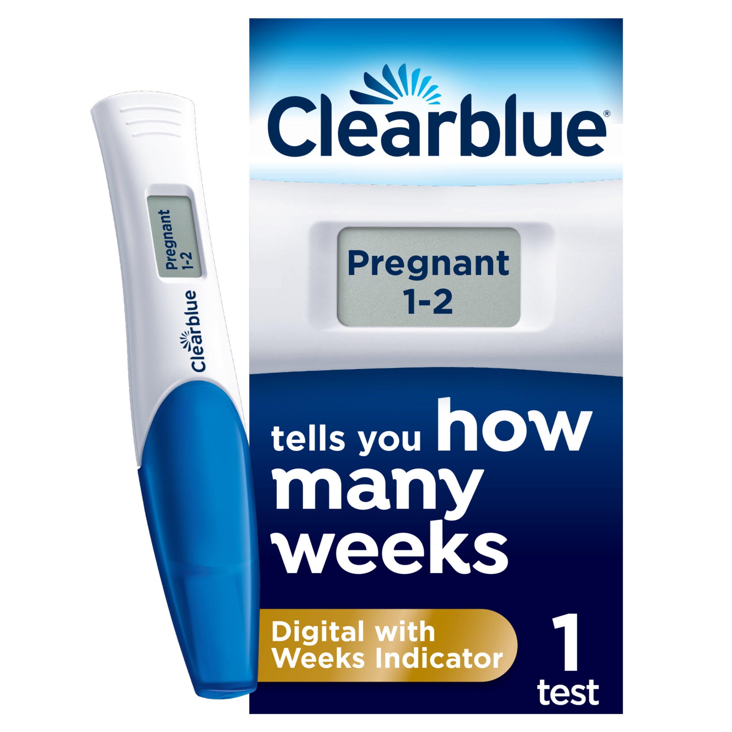 Clearblue Pregnancy Test with Weeks Indicator Tells You How Many Weeks 1 Digital Test - McGrocer