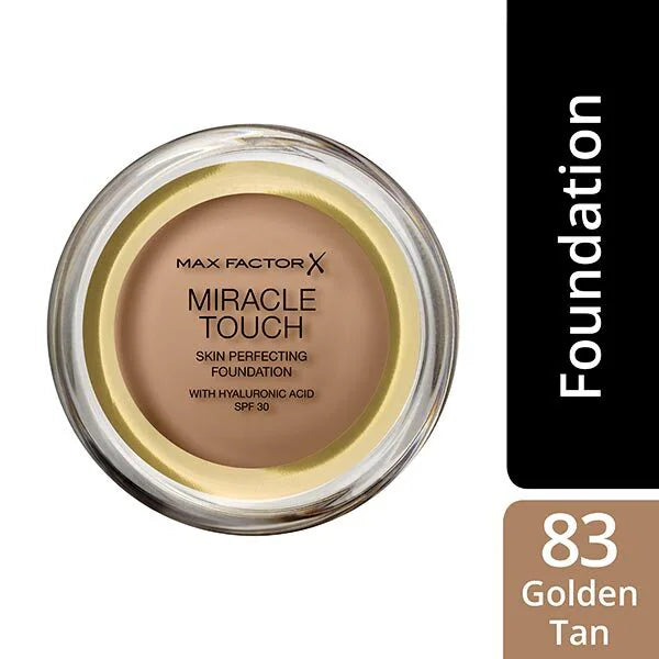 Max Factor Miracle Touch Foundation Golden Tan, imported from the UK