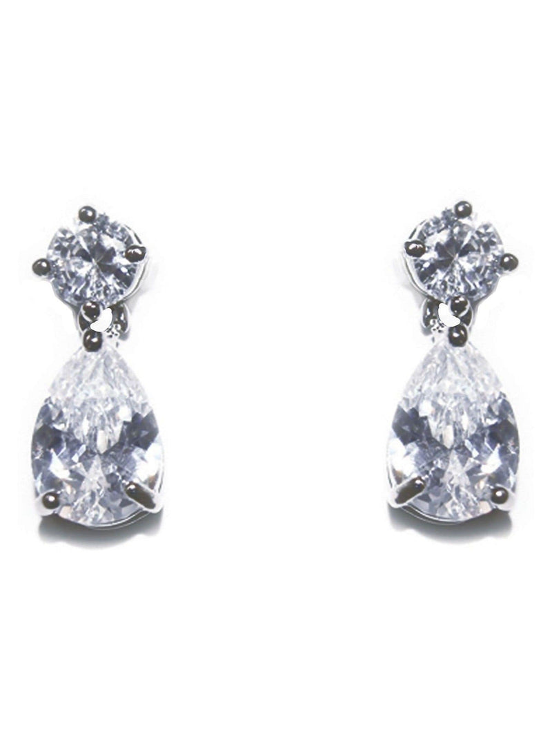 Ivory & Co Imperial Classic crystal teardrop earrings 1.8cm, UK version