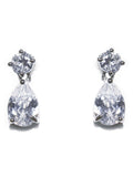 Ivory & Co Imperial Classic crystal teardrop earrings 1.8cm, UK version