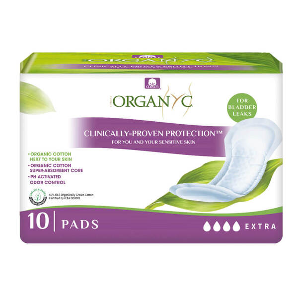 Organyc Maximum Pads 40 units, imported from the UK
