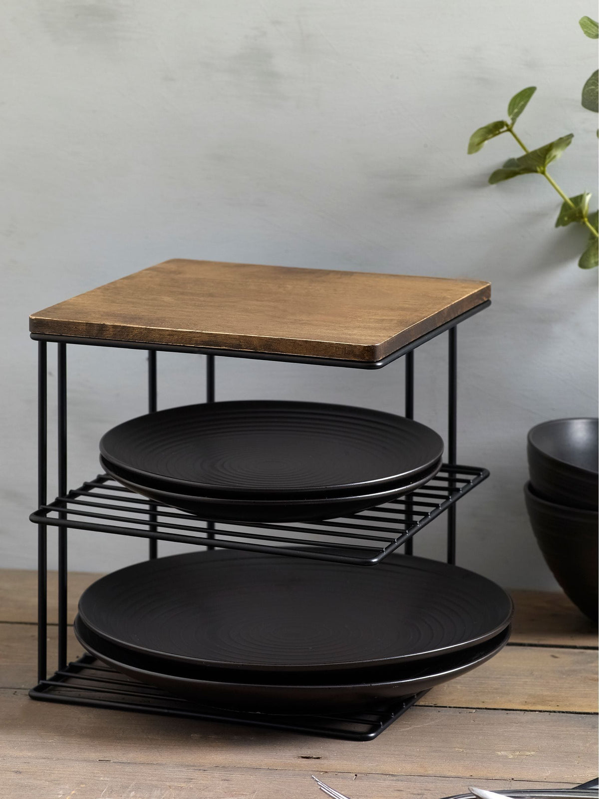 Black Bronx Plate Rack
