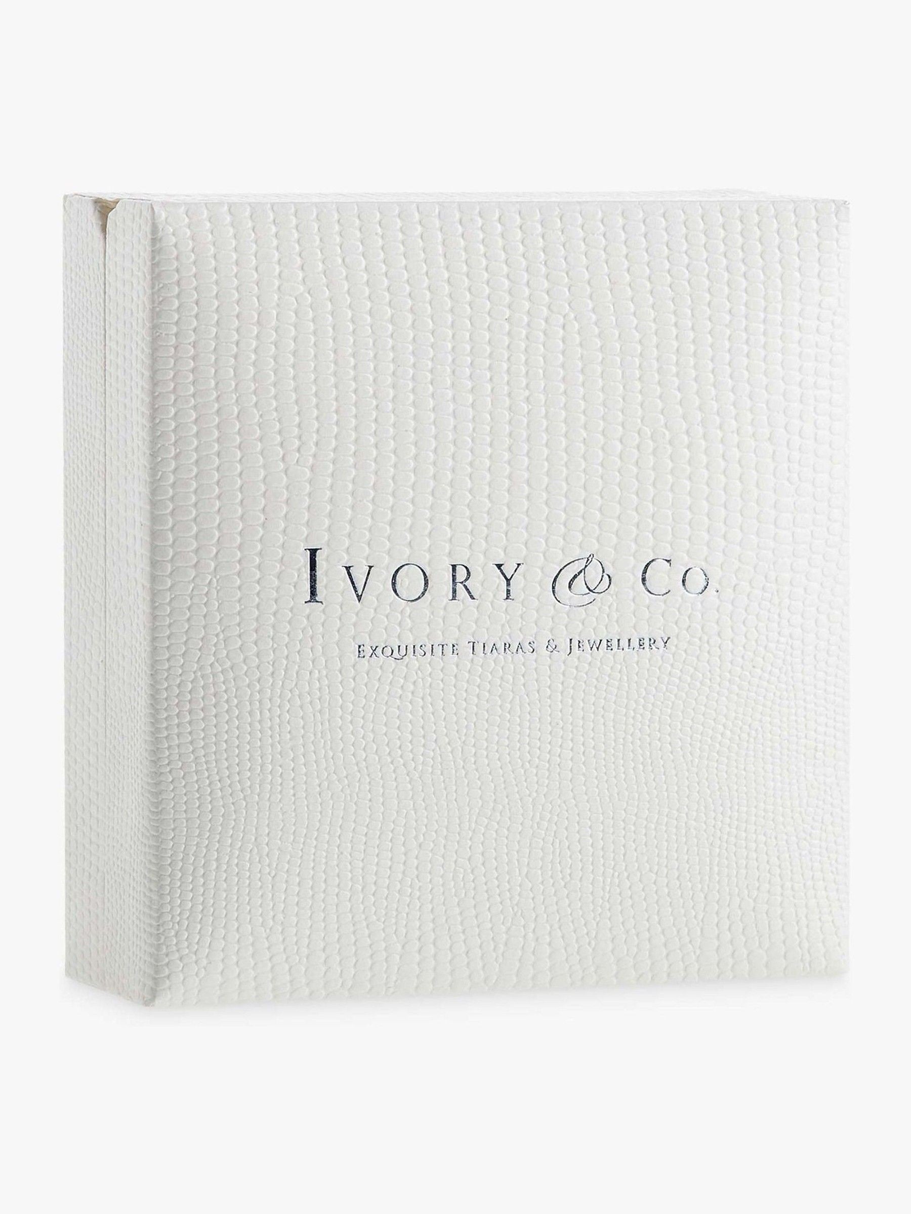 Ivory & Co Gold Rochelle Crystal Pave Triple Drop Earrings 4.2cm, UK version