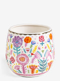 Lucy Tiffney floral large ceramic plant pot, UK version