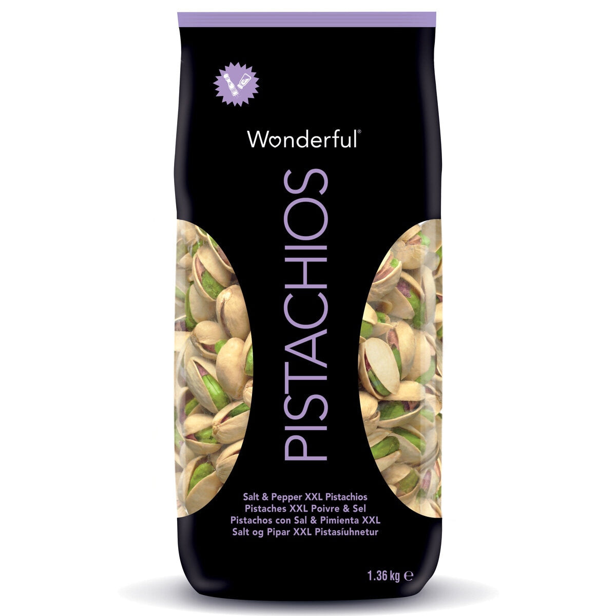 Wonderful Salt & Pepper Pistachios, 1.36kg GOODS Costco UK