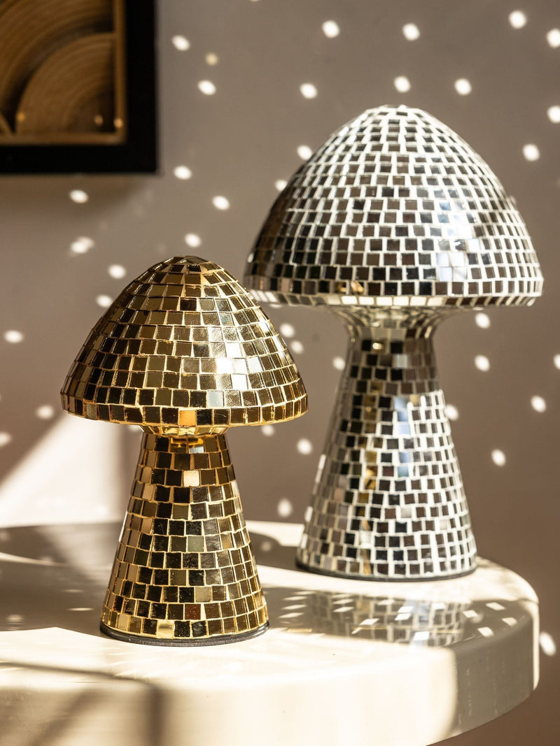 Rockett St George gold mushroom ornament 20cm x 13cm x 13cm, imported from the UK