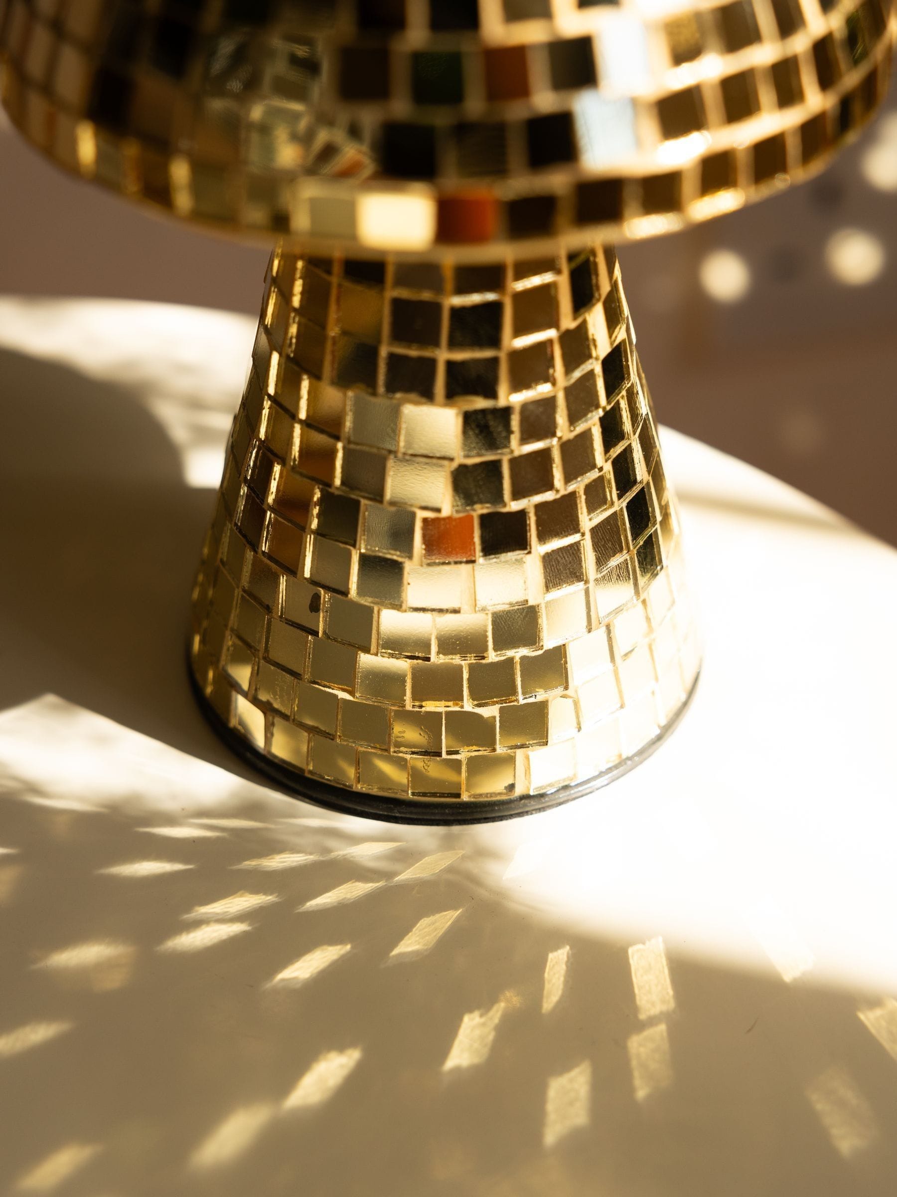 Rockett St George gold mushroom ornament 20cm x 13cm x 13cm, imported from the UK