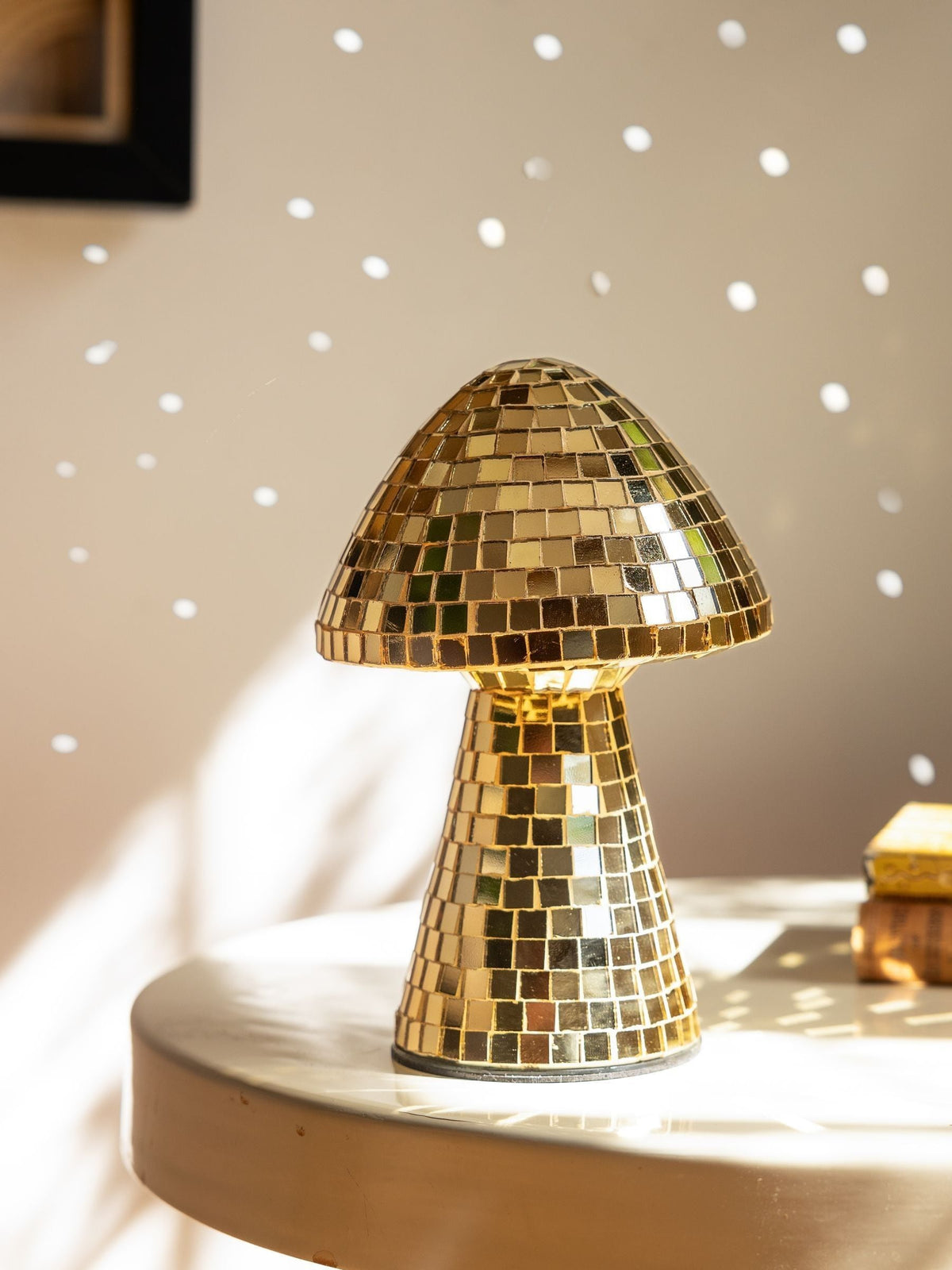 Rockett St George gold mushroom ornament 20cm x 13cm x 13cm, imported from the UK