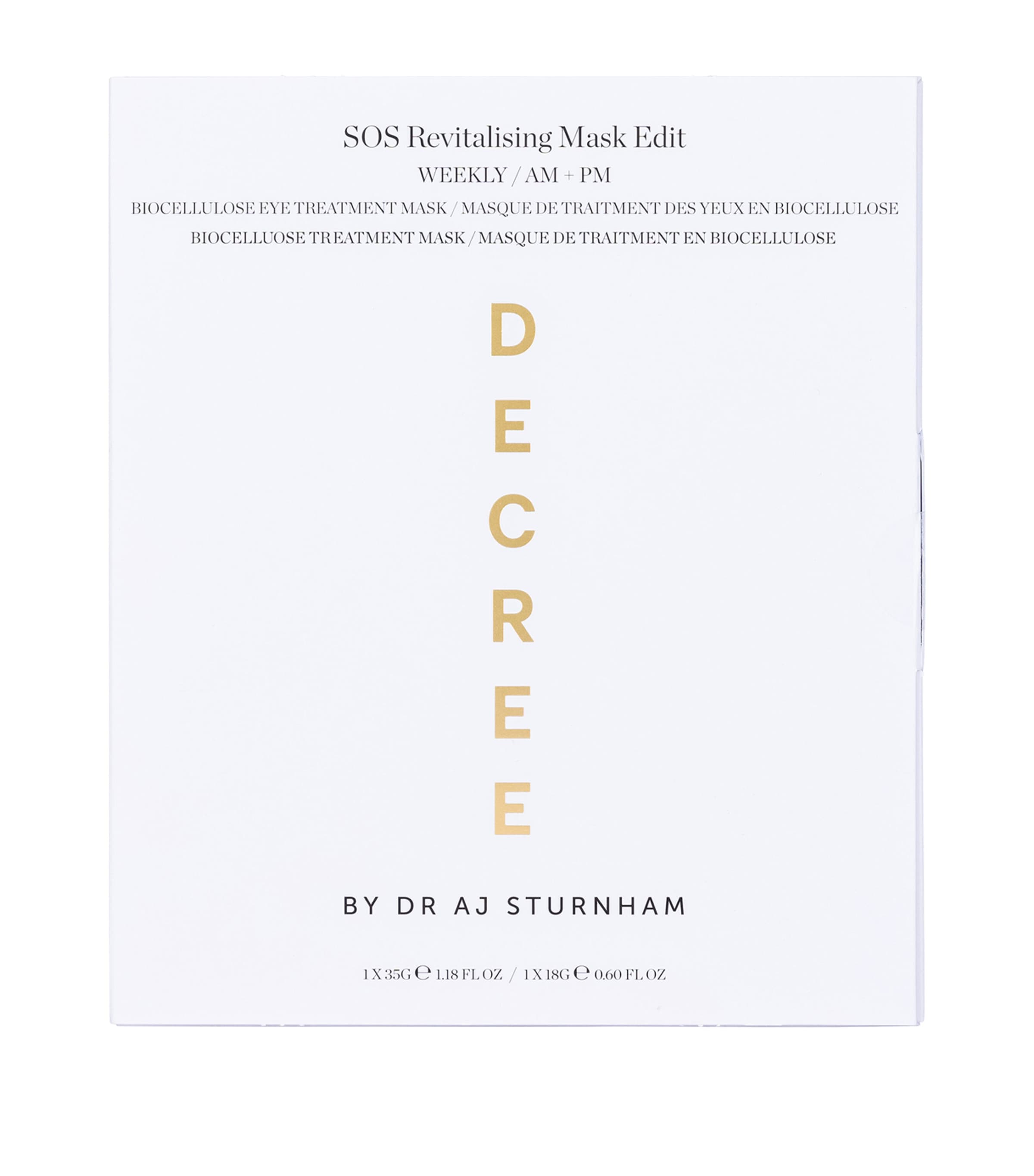 Decree SOS Revitalising Mask Edit sheet mask - British product