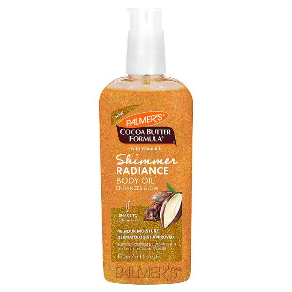 Palmer's Shimmer Radiance Body Oil 150ml, imported from the UK