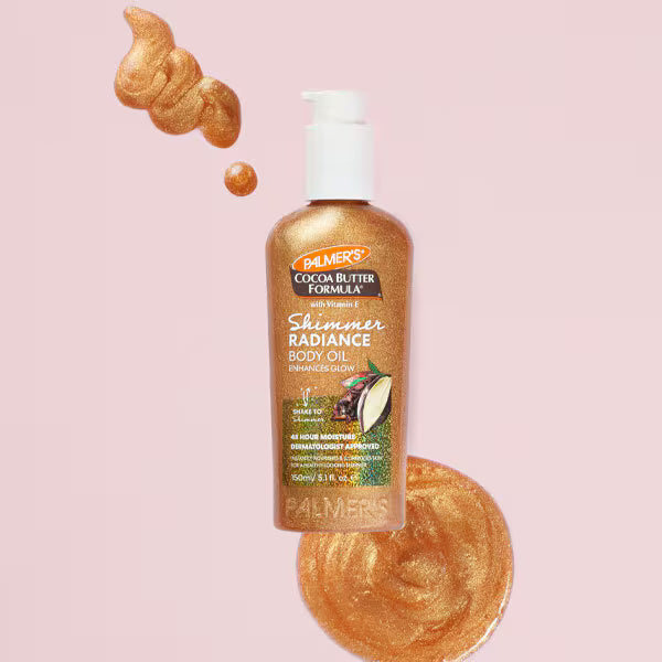 Palmer's Shimmer Radiance Body Oil 150ml, imported from the UK