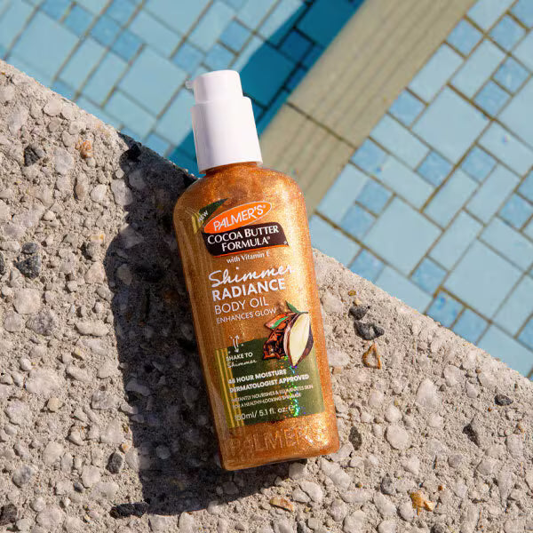 Palmer's Shimmer Radiance Body Oil 150ml, imported from the UK