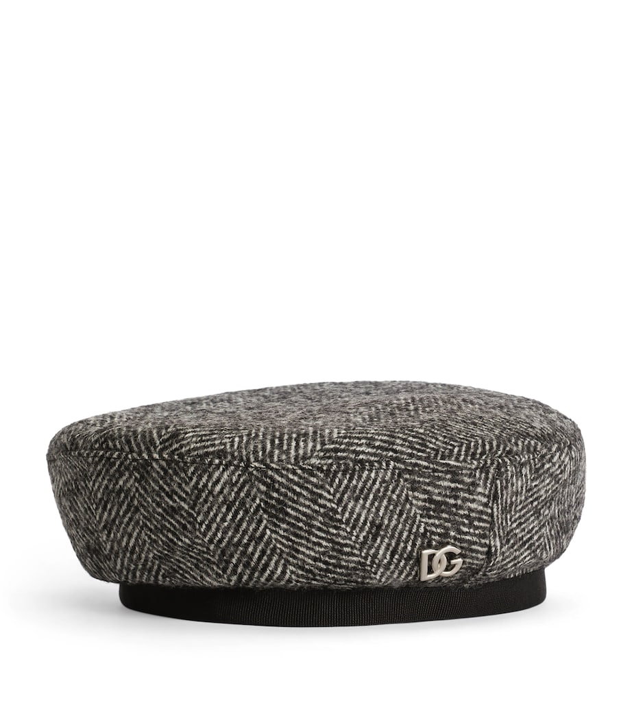 Dolce&Gabbana kids virgin wool logo beret - British product