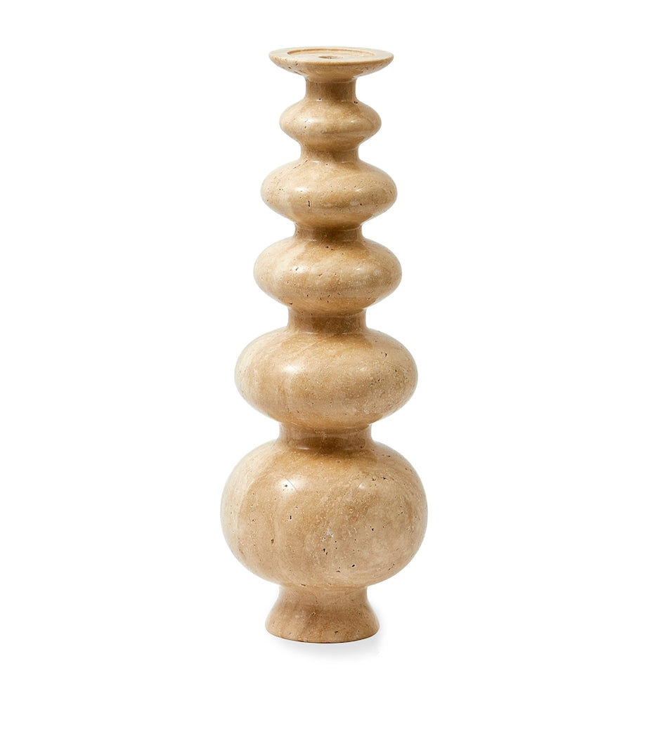 POLSPOTTEN polished marble heritage sphere candle holder 40cm, imported from the UK