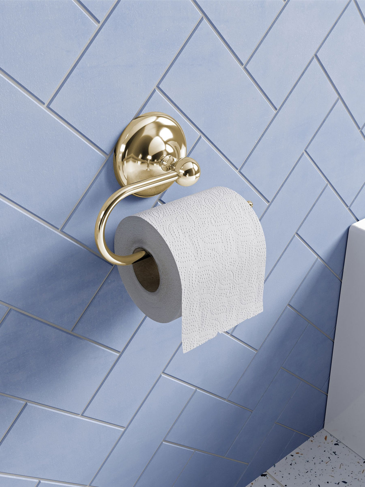 CROYDEX Grosvenor Gold Toilet Roll Holder
